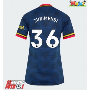 Arsenal Martin Zubimendi #36 Segunda Equipación Mujer 2026-27 Manga Corta
